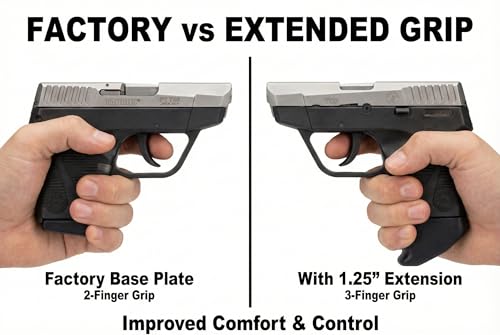 Gun Base Plate Adapter for Taurus TCP PT738 PT732 1.25" Grip Extension 2 Pack
