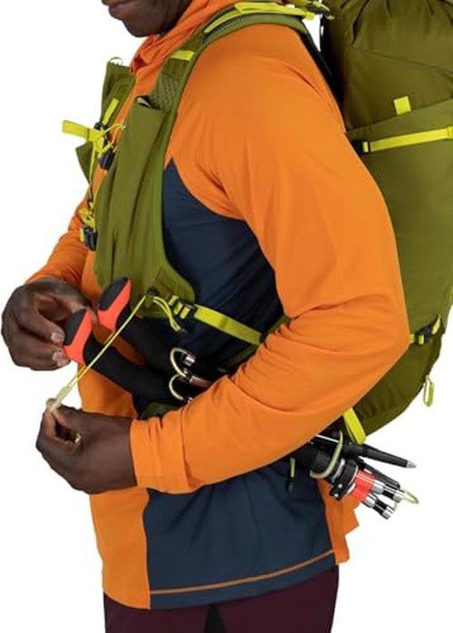 Osprey Talon Velocity 20L Men's Hiking Backpack, Dark Charcoal/Tumbleweed, S/M