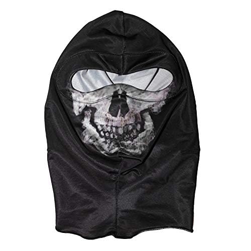 Fabric Ghost Mask Balaclava Skull Hood Gray for Costume and Cosplay
