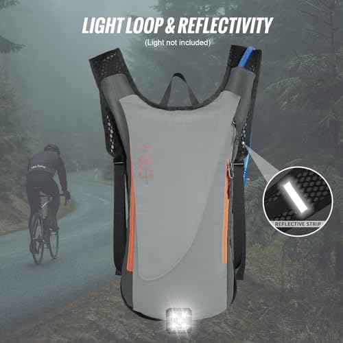 Hydration Pack with 3L PEVA Water Bladder - Lightweight Hydration Backpack for MTB Cycling, Hiking, Running - Women & Men - 10L Capacity