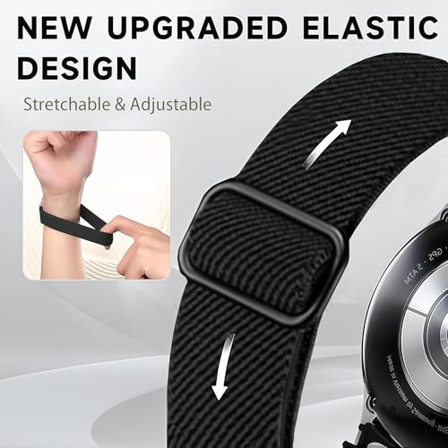 Nylon Stretch Watch Bands for Fitpolo, TOOBUR, BlazeChip DR06, Keeponfit, YMZ & More - 3-Pack