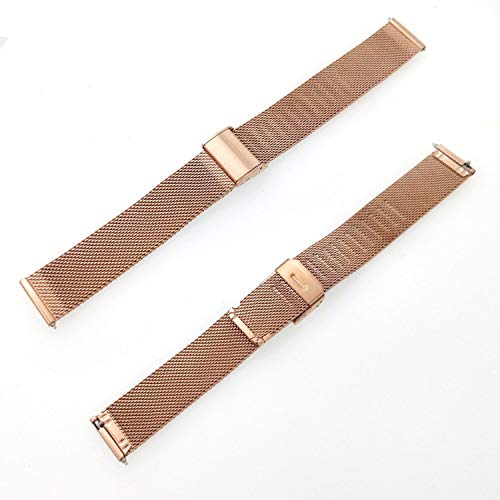 Abanen Rose Gold Stainless Steel Mesh Watch Band for Garmin Venu 2S & Venu 3S