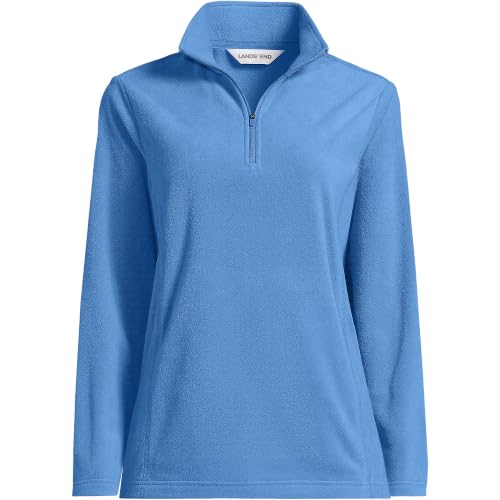 X-Large Women's Fleece Quarter Zip Pullover - Muted Cobalt Blue