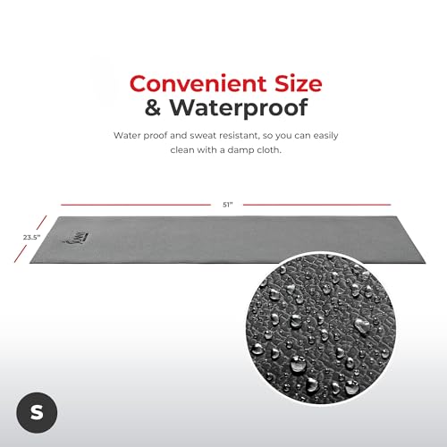 Sunny Health & Fitness Non-Slip Home Gym Mat ? Workout Floor Protection Foam Pad for Treadmill, Bike, Elliptical, Yoga and Exercise Equipment or Standing Desk in 4 Size Options