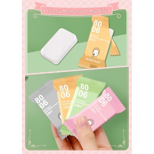 20 pcs Compressed Towels for Travel, HOMIOVE Portable Thick Disposable Compressed Face Washcloths, Large Camping Cotton Soft Reusable Compression Towels for Home Hotel Guests Salon Outdoor Activities