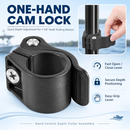 Cam Lock Depth Collar for Minn Kota Trolling Motors 1-1/8" Shaft