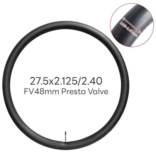 27.5x2.125/2.20/2.25/2.30/2.35/2.40 Inch Bike Tube 27.5" Replacement Bicycle Inner Tube (Single) Reliable 27.5 x 2.125-2.40 Bike Inner Tube FV48 Presta Valve for City/Road/Mountain Cycling Scenarios