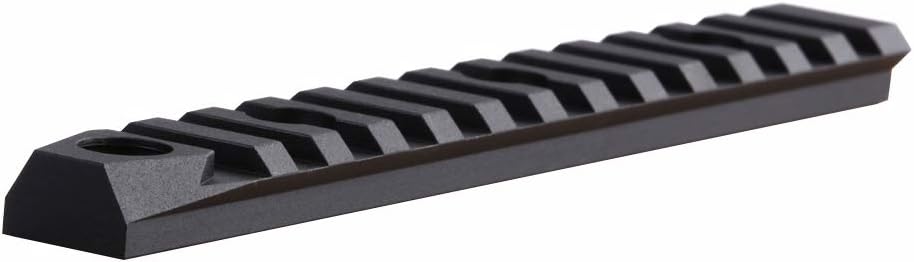 TuFok 13-Slot Alumimun Picatinny Rail for Mlock - Thin 0.37in Height Rail Section Adapter Mount with Socket for 3/8" QD Sling Mount Attachment