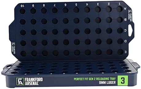 Frankford Arsenal Perfect Fit Reloading Tray for Convenient 50 Round Brass Storage