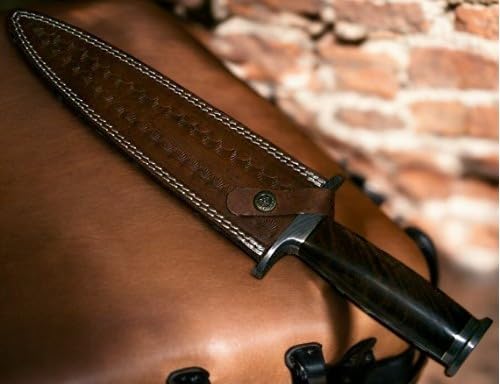 Damascus Steel Dagger Knife with Rosewood Handle - Handmade RAM-DG-40 Variation