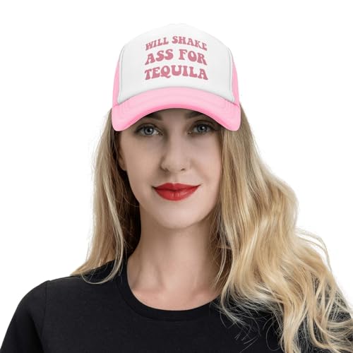 Funny Pink Trucker Hats for Women and Men - One Size / 15 Pink