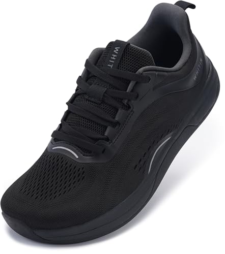 WHITIN Women's Wide Toe Box Zero Drop Road Running Shoes 8.5 All Black