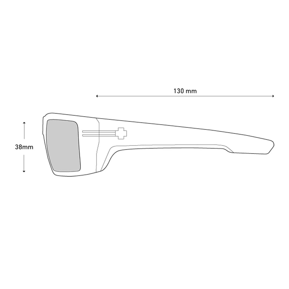 Spy Polarized Rectangular Rebar ANSI Matte Sand-Happy, Beige, Gray, One Size