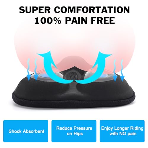 Bike Seat Cover Bike Cushion for Men Women Comfortable Gel Padded Bicycle Seat Cushion Compatible with Peloton, Outdoor & Indoor