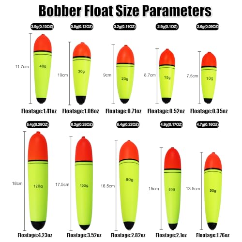 5 pcs EVA Foam Fishing Floats Slip Bobber Buoyancy Saltwater Freshwater