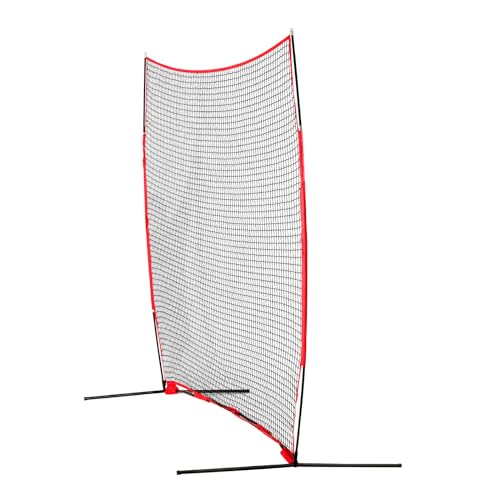 VEVOR 7X7ft/12X9ft/16X10ft/20x10ft Barricade Backstop Net, Ball Sports Barrier Netting, Portable Practice Net for Baseball Softball Lacrosse Hockey Basketball Equipment Training Net