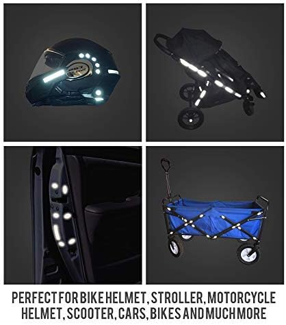330 Reflective Stickers for Hard Surfaces Oval 5 Pack - Bicycle Frame, Helmet, Stroller, Scooter, Pedals - 5 Sheets - 3.5 x 5.5 Inch Sheet - 150 Retro Reflective Stickers 330 Candle Power