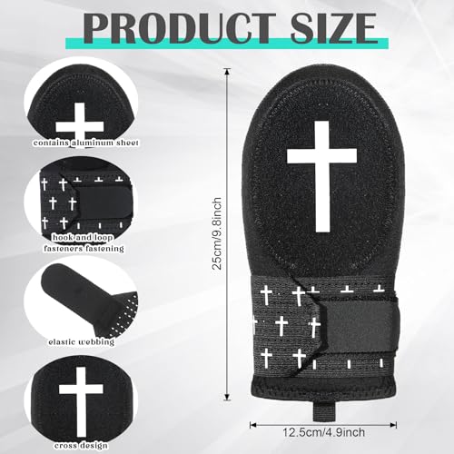 Geyoga Cross Baseball Sliding Mitt - Black, 10 x 4.9 Inches, for Hand Protection