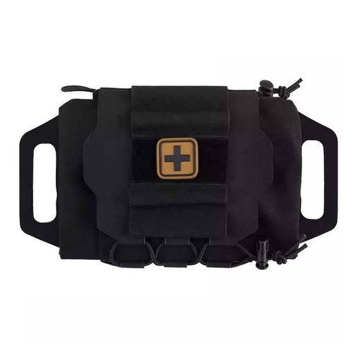 Molle Medical IFAK Pouch First Aid Kit Pack Two-Piece System Medical Roll and Carrier Supply Holder Black
