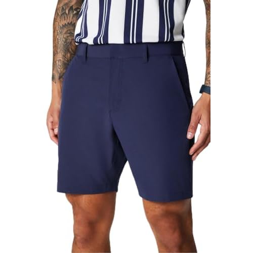 Fabletics Men's Only Short, Everyday Commuter, Lightweight, Liquid Resistant, Secure Pockets, 4-Way-Stretch, Streamlined Fit