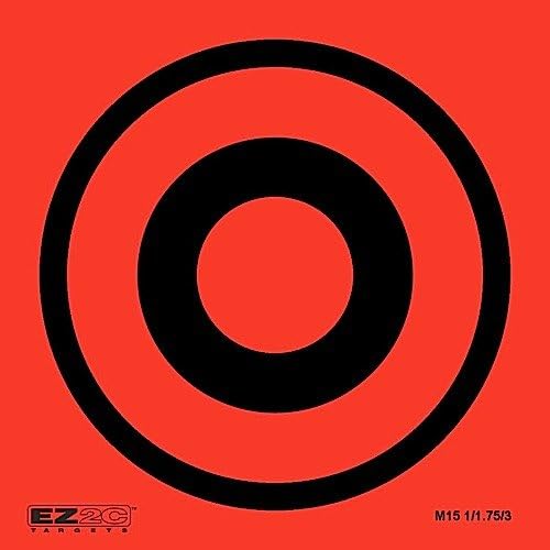 EZ2C Mini Shooting Targets, Bright Flourescent Self-Adhesive 3.5" x 3.5" (Tear-Off Pads of 25 or 100)