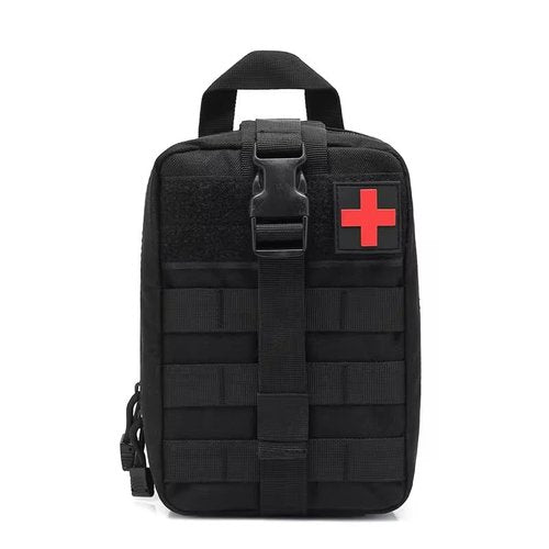 Tactical MOLLE Medical Pouch, Rip-Away EMT First Aid Pouch IFAK Trauma Kit Everyday Carry Survival Bag (Black)