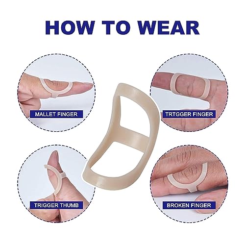6 Pack Oval Finger Splints Waterproof Finger Splint for Arthritis, Trigger Finger,Mallet Fingers - Trigger Finger splints For Thumb, Index, Middle, Pinky or Ring Finger (7,8,9,10,11,12)