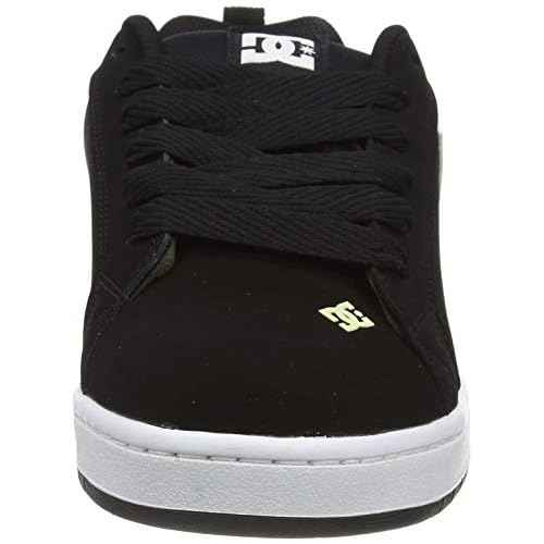 DC Men's Court Graffik Skateboarding Shoe, Black, 9 D US