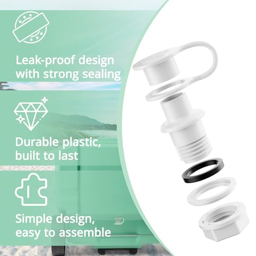 Cooler Drain Plug Replacement Kit for Igloo 25-70 Qt Ice Chests