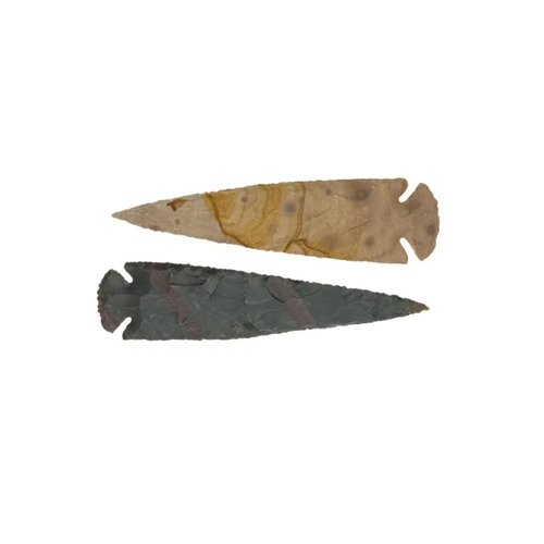 texasrun 2PCS 7" Flint Points Arrowhead Hadmade New Project Count Collection Spear