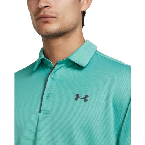 Under Armour Men's Tech Golf Polo XX-Large Green Wave & Pitch Gray Performance Shirt