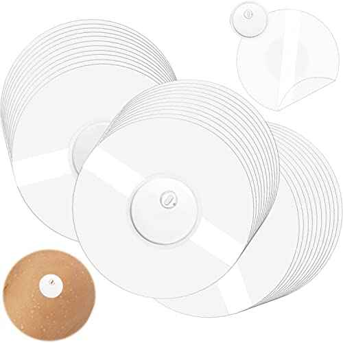 40 Pack Freestyle Libre 3 Sensor Covers,Pre-Cut Adhesive Tape with No Glue on The Center,Waterproof and Strong Stick That Protects Your Sensor continuously for 14 Days (White)