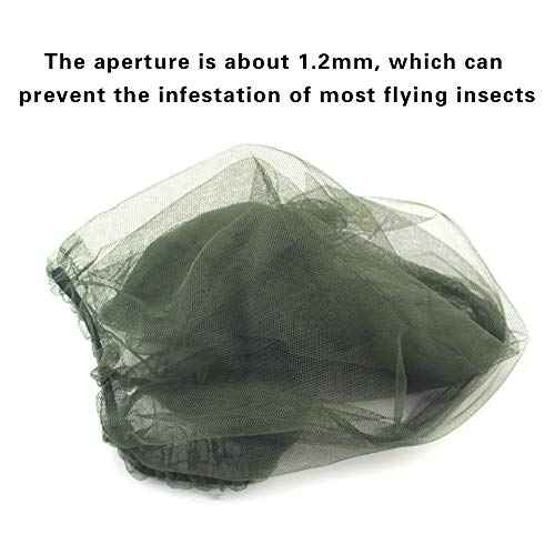 Cuayaes 3Pcs Premium Head Net Face Mesh, Mosquito Hat Mask Head Cover for Camping Hiking Fishing Climbing, Protecting from Bee Mosquito Gnats