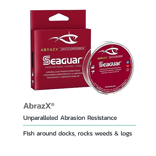 Seaguar AbrazX Fluorocarbon Fishing Line 20lb/200yds - Abrasion Resistant Mainline