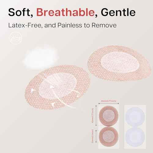 Nipple Covers For Men, Sweatproof Anti-Chafing Nipple Patches, Invisible, LatexFree for Running, Athletes, Daily Use