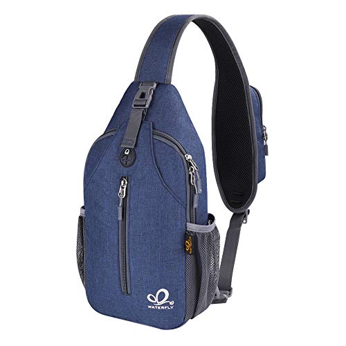 Waterfly Crossbody Sling Backpack for Travel Hiking - Navy Blue Small