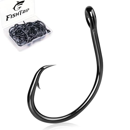 6/0 25pcs Heavy Duty Circle Fishing Hooks Saltwater & Freshwater