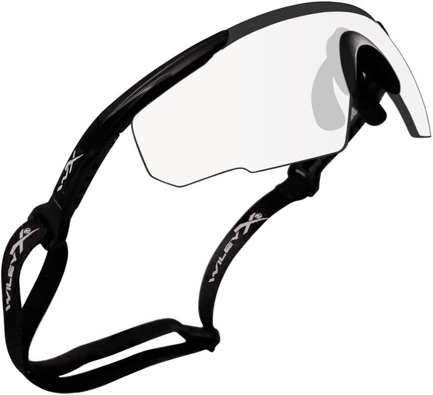 Wiley X Saber Advanced Shooting Glasses ANSI Z87.1+ Safety Sunglasses for Men and Women, UV and Eye Protection for Hunting and Shooting Matte Black Frames, Clear Lenses, Ballistic Rated