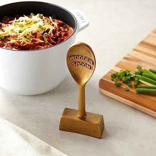 Juvale Cook Off Trophy Wooden Spoon Award - 2.5 x 6.2 x 1 in, Mini Bronze Resin - Funny Cooking Contest Trophy for Bake-Off, Chili & Salsa Competitions