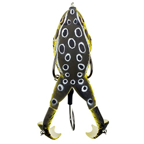 Lunkerhunt Frog Bait for Bass & Trout - Croaker Color, Weedless Topwater Lure