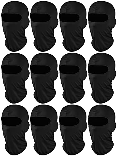 Geyoga 12-Pack Ski Mask Balaclava Full Face Cover - One Size, Black