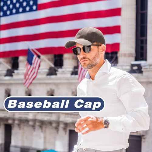 Geyoga 4 Pieces Washed Cotton Baseball Cap Adjustable Twill Plain Hat Unisex Baseball Cap Vintage Hat
