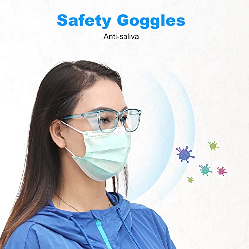Women Girls Safety Glasses Goggles with Anti-Fog Protection - Blue 1 Pack