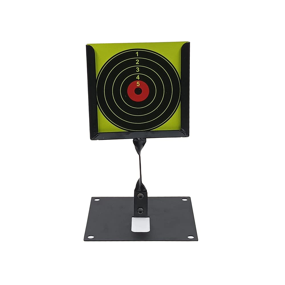 Simple Reinforcement Hard Steel Made 14 * 14 cm Paper Target Holder with Base and Comes with 20 Pcs Splatter Paper Target Use for Air Soft/Air Gun/Pistols/BB's