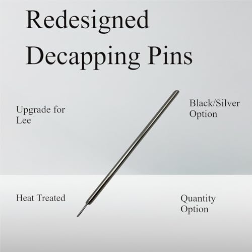 Decapping Pin for Lee 90292 90783 Universal - Black / 4 Pack