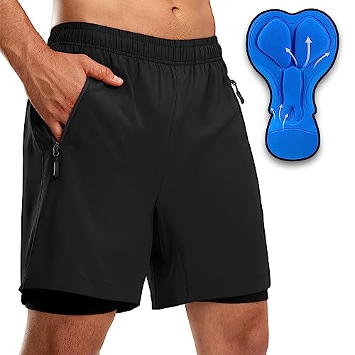 Men's Mountain Bike Shorts - 3D Padded Cycling Shorts Large Black