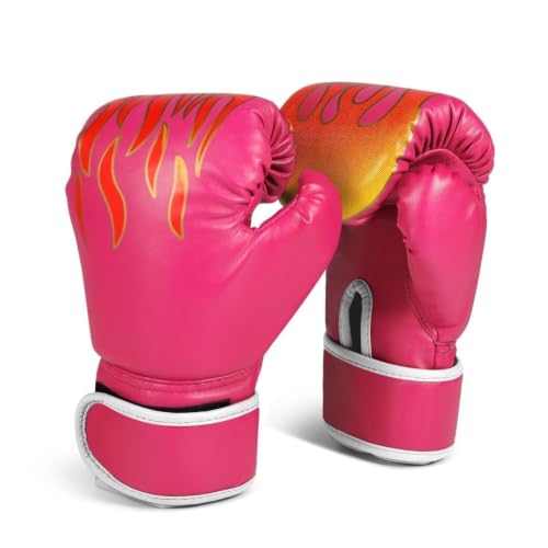 Kids Boxing Gloves 4oz Pink Blaze - Training Punch Mitts for Ages 3-8