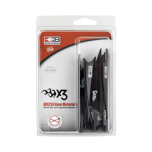 Bohning X3 Vane, 3", Black, 36pk