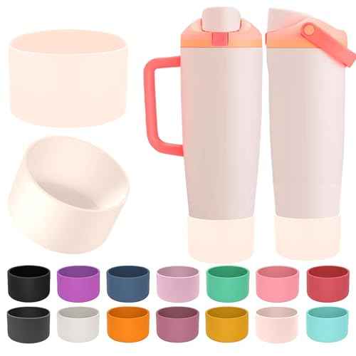 2-Pack Protective Silicone Boots for Owala 30oz & 40oz FreeSip Sway Bottles & Tumblers?High-Quality, Easy-Remove Large Opening, Stability & Scratch Protection (Light Pink)