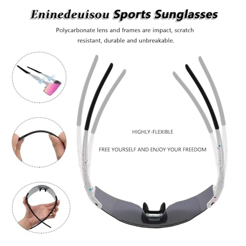 Sunglasses Cycling Glasses TR90 Frame for Men Women, Running Cycling outdoor Sports.